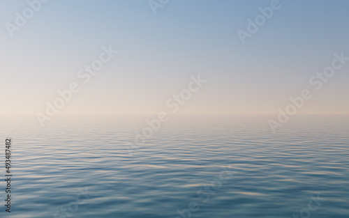 Empty water surface  3d rendering.