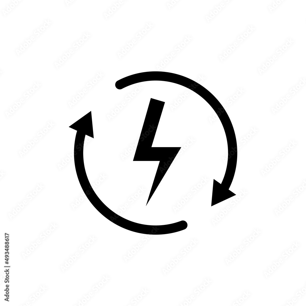 Electric icon in circle. line icon style. suitable for renewable energy icon. simple design editable. Design template vector Electric icon in circle. line icon style. suitable for renewable energy icon. simple design editable. Design template vector