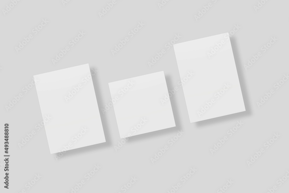 Blank paper for mockup. 3D Render Blank paper for mockup. 3D Render
