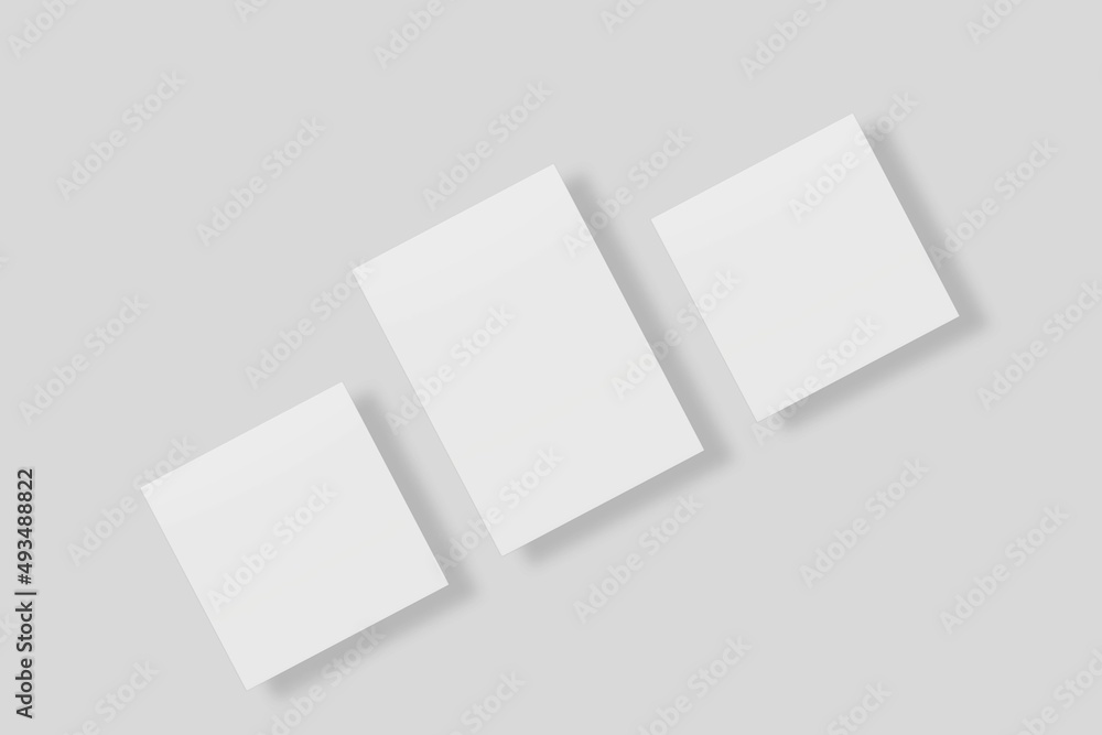 Blank paper for mockup. 3D Render Blank paper for mockup. 3D Render