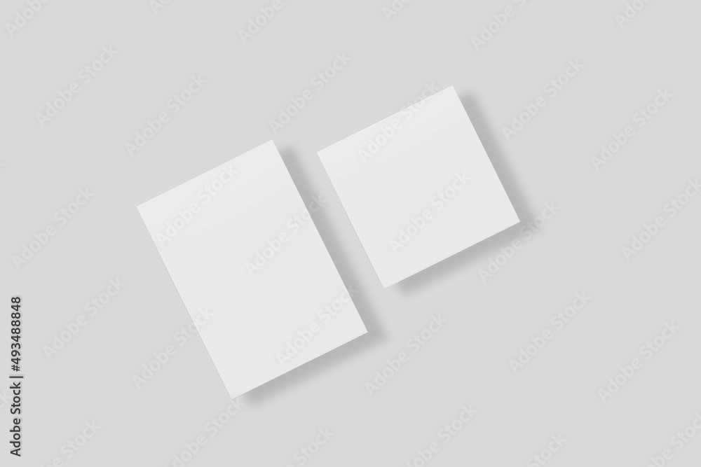 Blank paper for mockup. 3D Render Blank paper for mockup. 3D Render
