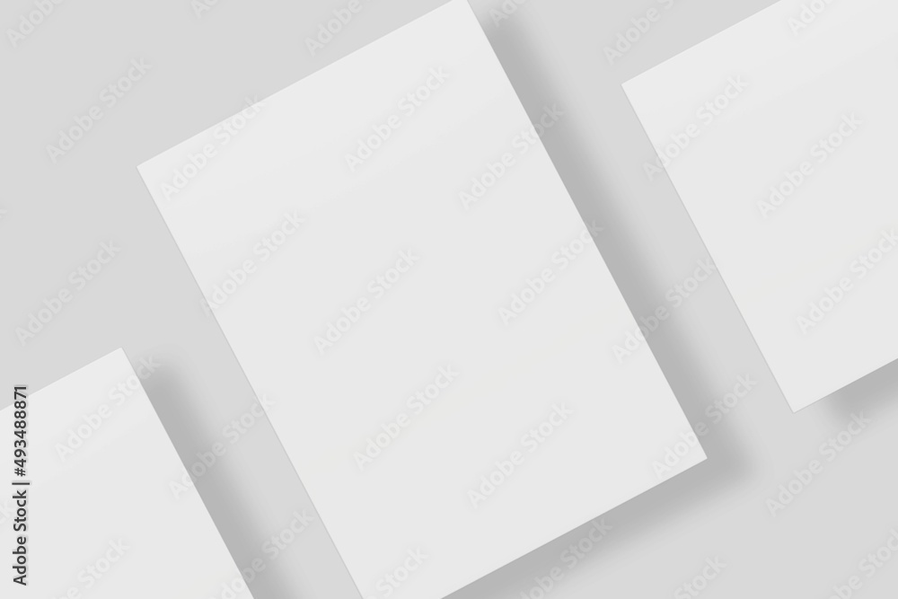 Blank paper for mockup. 3D Render Blank paper for mockup. 3D Render