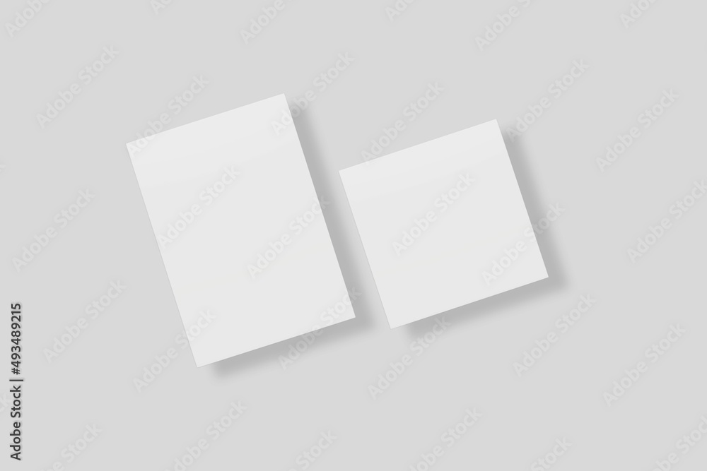 Blank paper for mockup. 3D Render Blank paper for mockup. 3D Render