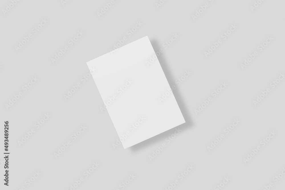 Blank paper for mockup. 3D Render Blank paper for mockup. 3D Render
