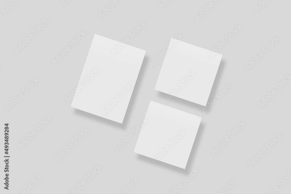 Blank paper for mockup. 3D Render Blank paper for mockup. 3D Render