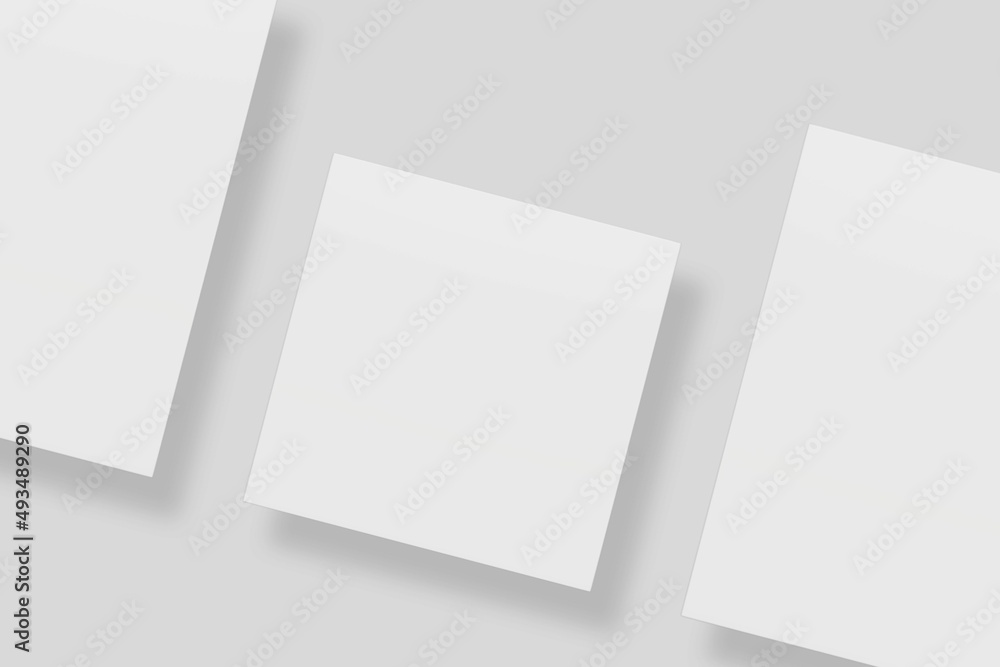 Blank paper for mockup. 3D Render Blank paper for mockup. 3D Render