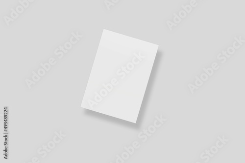 Blank paper for mockup. 3D Render © Eli