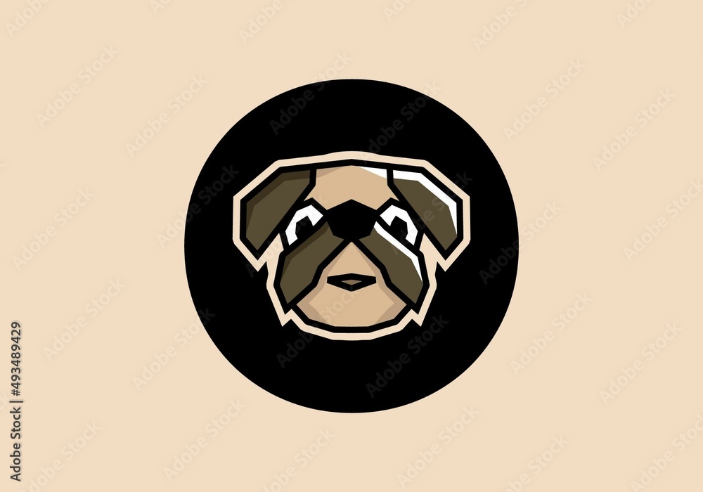 O initial letter with cute doggy head O initial letter with cute doggy head