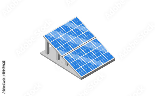 Solar panels electricity produce from sun rays absorb