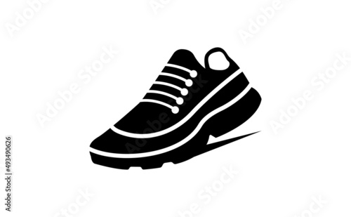 Sports shoe footwear fast running icon
