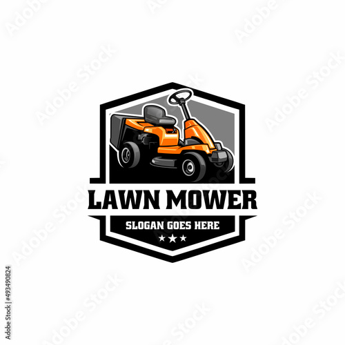 lawn mower isolated logo vector