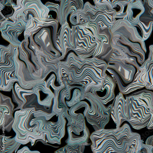 Wallpaper Mural Glitch interference offset seamless pattern..Trendy, fashionable, nostalgic vibes from the 90s are intertwined with stylish neon accents, and graphic linear patterns reminiscent of marble surfaces. Torontodigital.ca