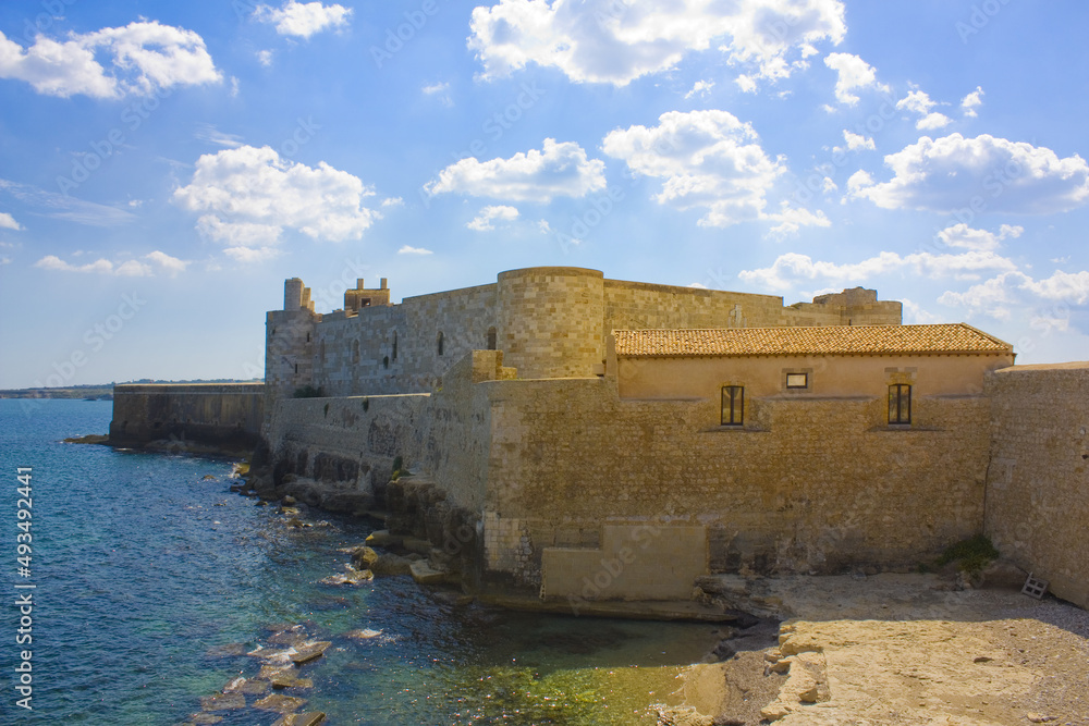 Maniace Castle in Syracuse, Sicily, Italy
