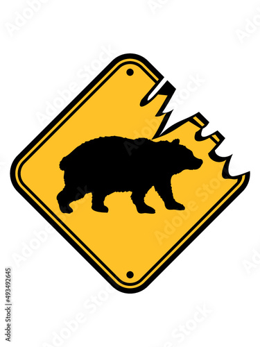Schild Bär Lebensgefahr 