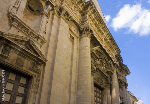 Church of the Jesuit College in Syracuse, Sicily, Italy photo