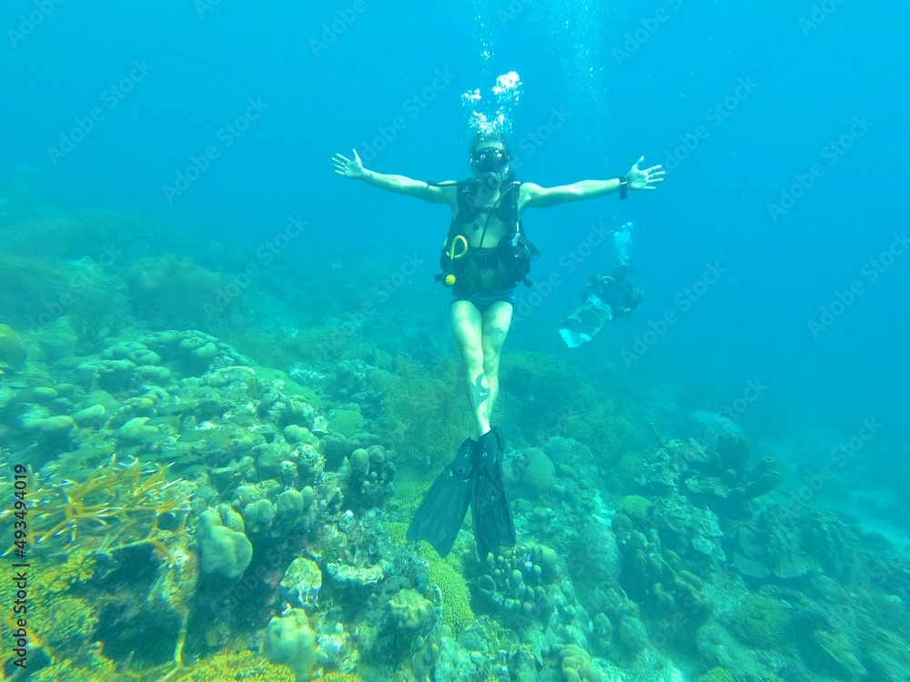 person snorkeling in the sea