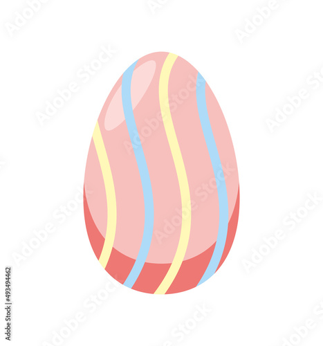 easter egg with stripes