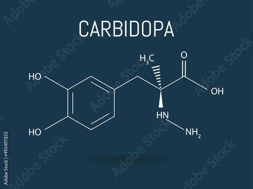 Chemical structure of Carbidopa photo