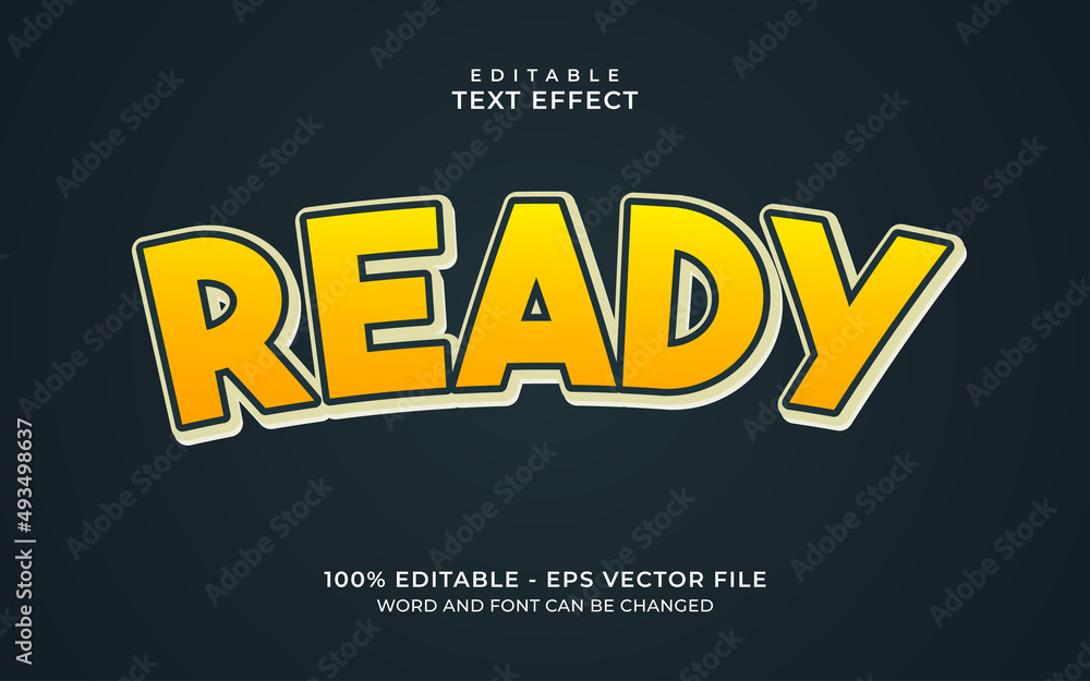 Editable text effect - ready text style