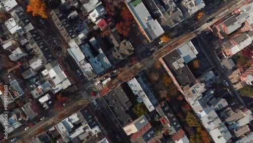 Top down view of Philadelphia neighborhood