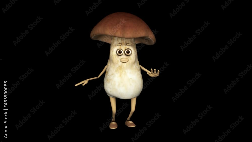 3d Character Mushroom Dancing Happy Looped Alpha Channel 3d Character Mushroom Dancing Happy Looped Alpha Channel