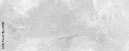 White old concrete wall grunge texture - wide banner format background with copy space for text. Grunge white Texture of chips, cracks, scratches, Soft white grunge. Paint leaks and Ombre effects.
