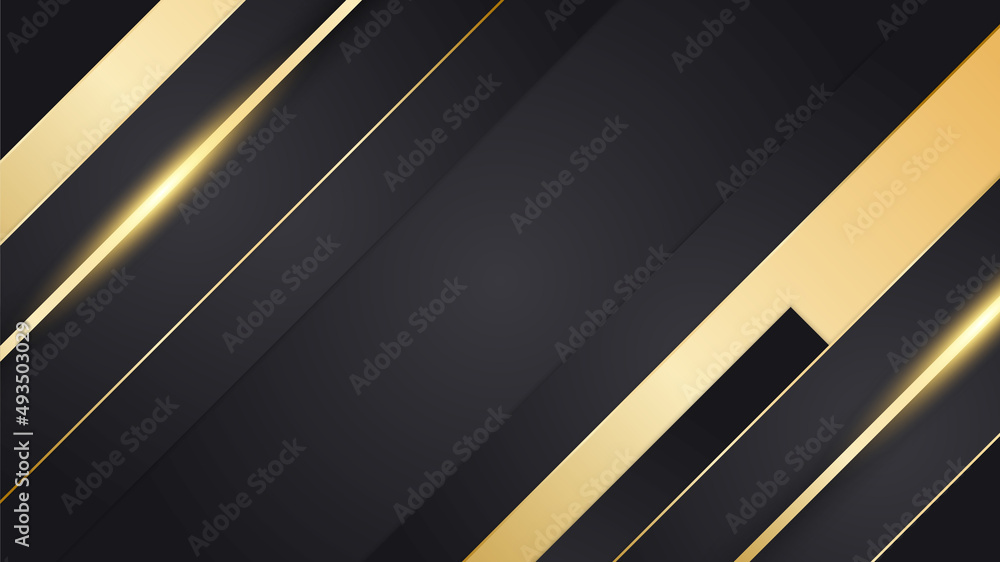 Abstract minimal black background with gold lines Abstract minimal black background with gold lines