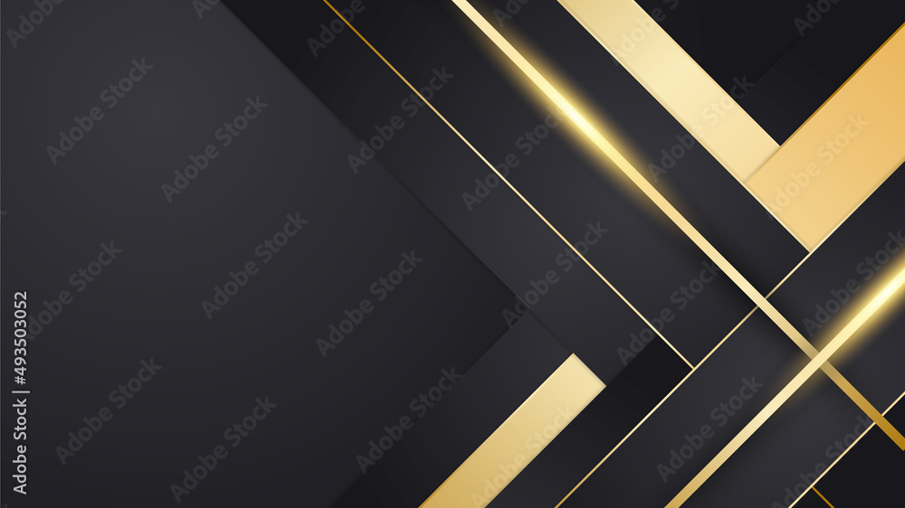 Abstract minimal black background with gold lines Abstract minimal black background with gold lines