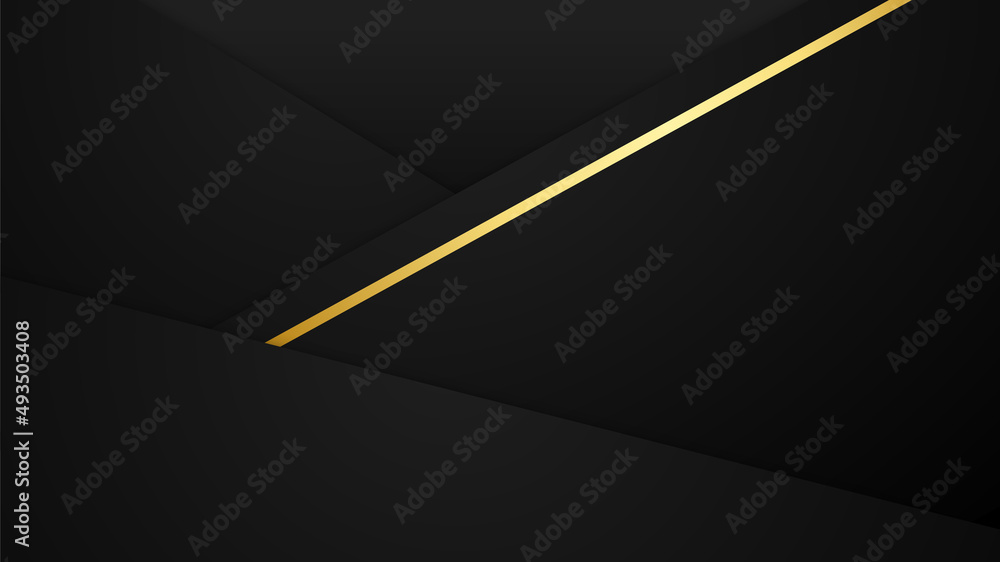 Abstract minimal black background with gold lines Abstract minimal black background with gold lines