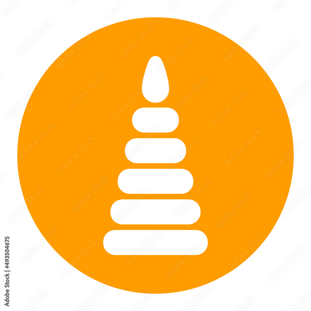 Pyramid toy vector isolated glyph icon Pyramid toy vector isolated glyph icon