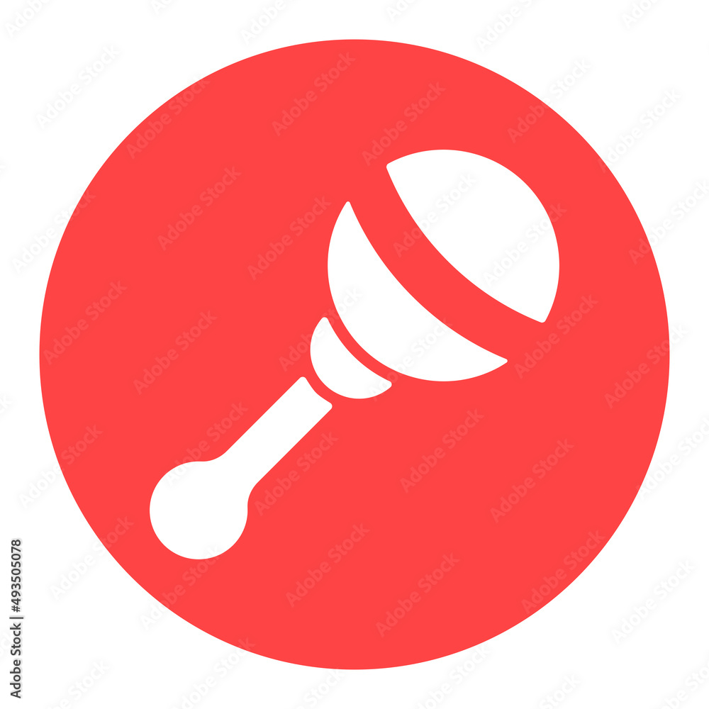 Baby rattle toy vector isolated glyph icon Baby rattle toy vector isolated glyph icon