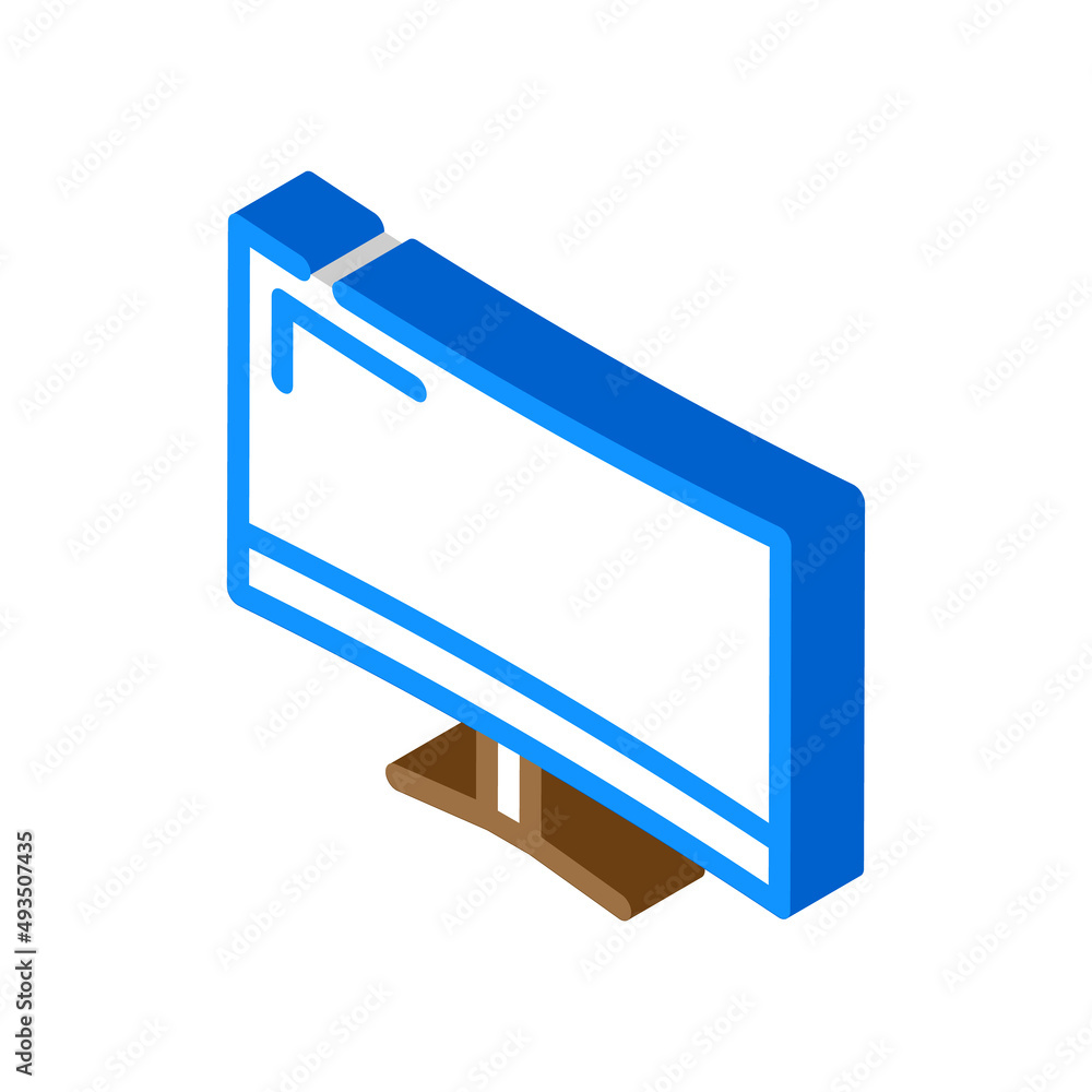 monitor computer display isometric icon vector. monitor computer display sign. isolated symbol illustration monitor computer display isometric icon vector. monitor computer display sign. isolated symbol illustration