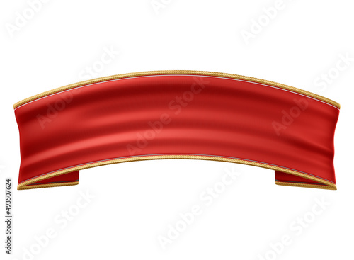 Red 3D ribbon