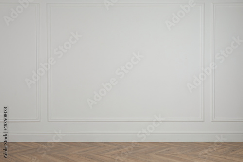 Blank white wall in room. Space for design