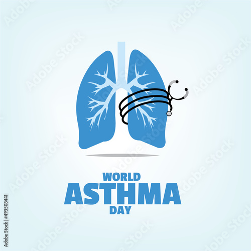 Vector for World Asthma Day. Simple and elegant illustration
