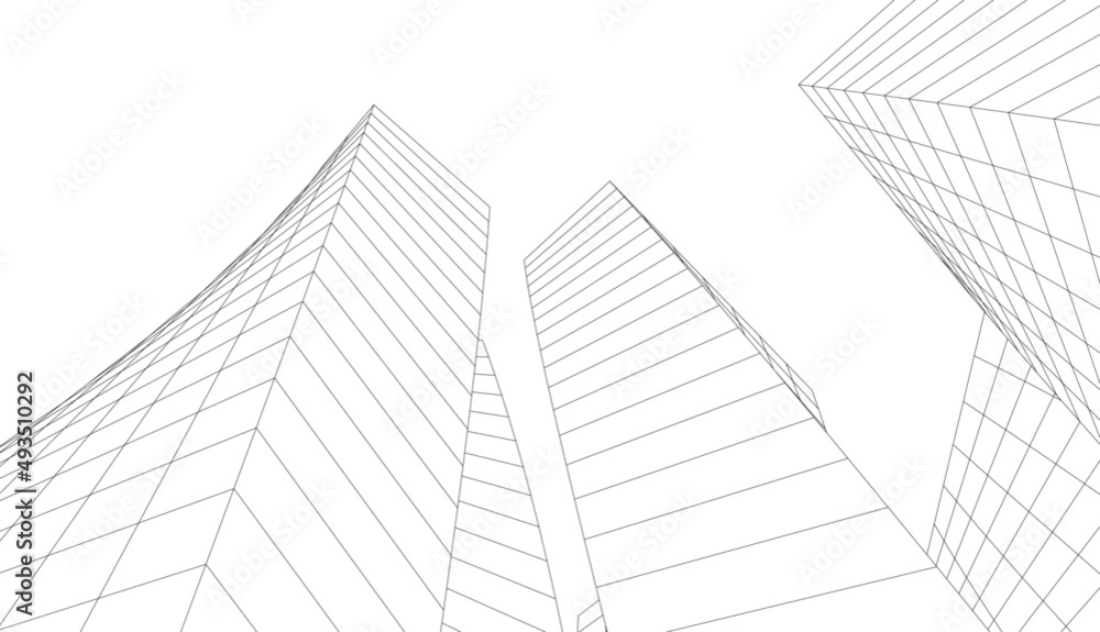 sketch of modern building sketch of modern building