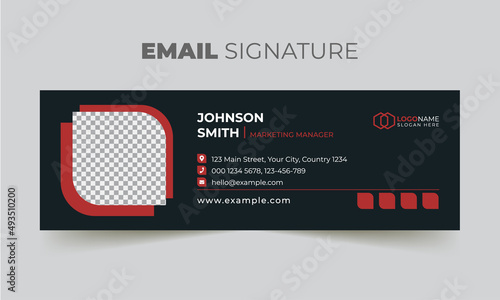 Corporate modern business email signature template design