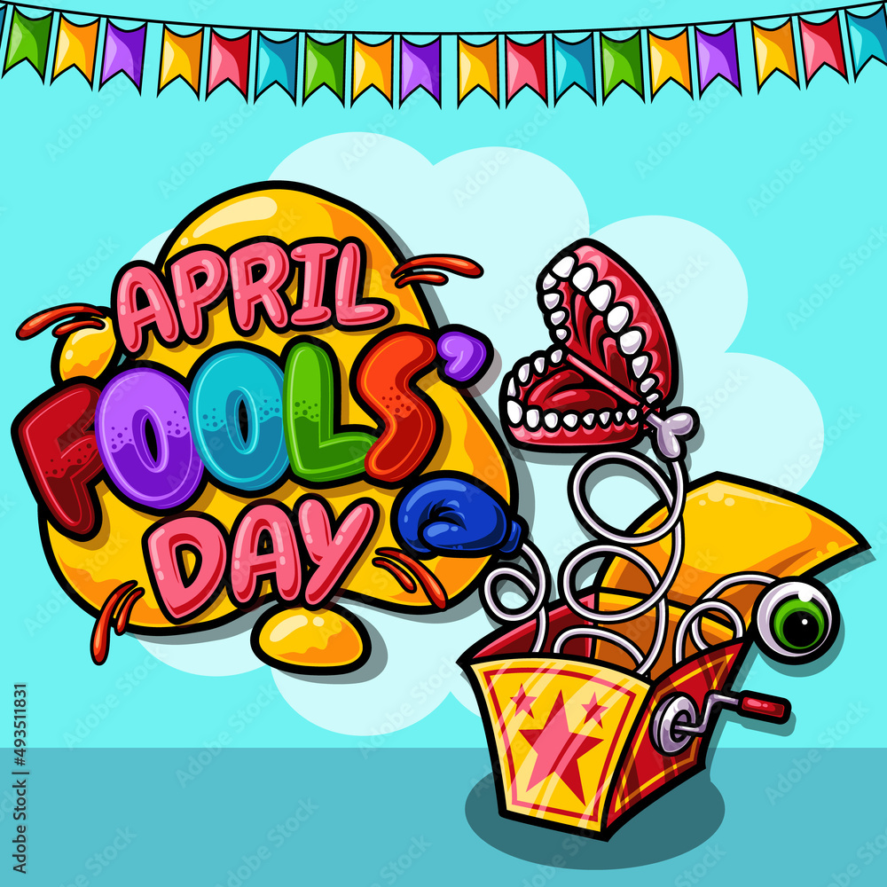 april fools day vector illustration