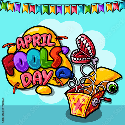 april fools day vector illustration