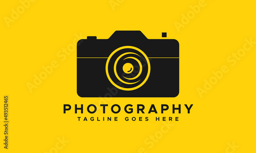 Modern Camera Photography Logo Design Template
