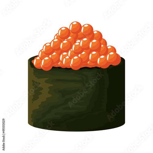 maki with salmon caviar