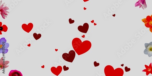 red hearts background