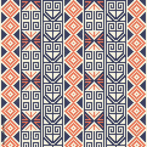 Ethnic pattern geometric colombian wayuu	
