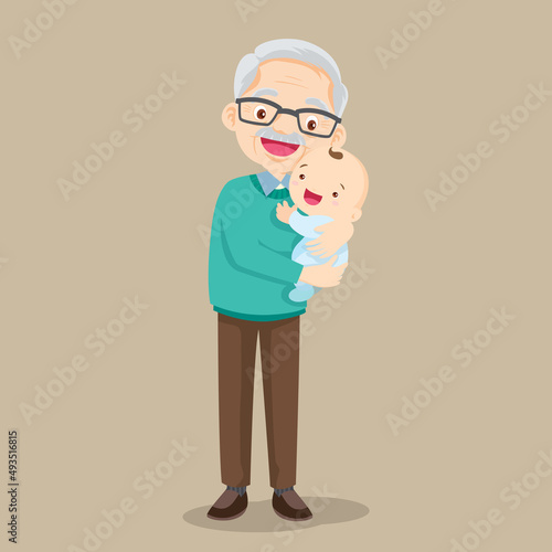 grandfather and baby grandchild