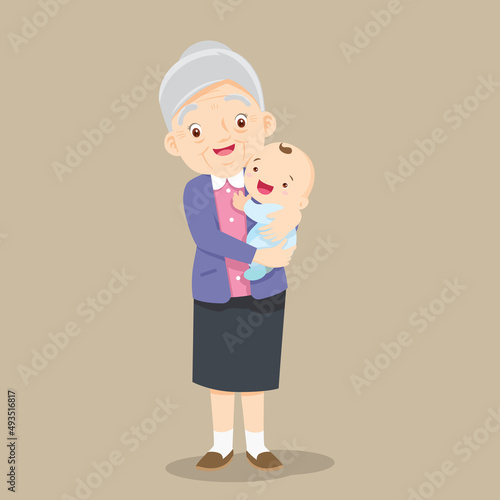 grandmother and baby grandchild