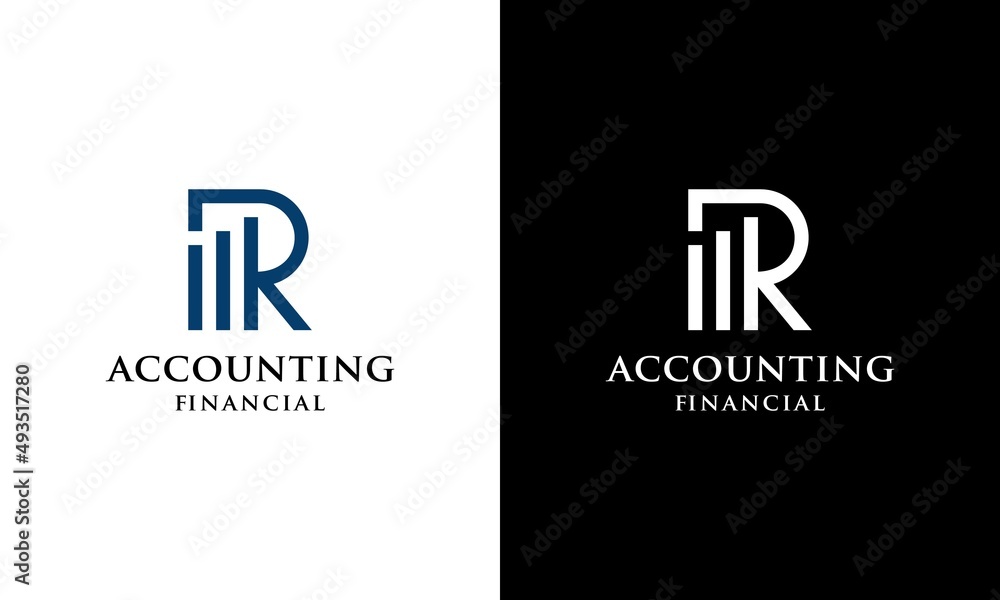 Letter R Financial logo design Vector template. Letter R Financial logo design Vector template.