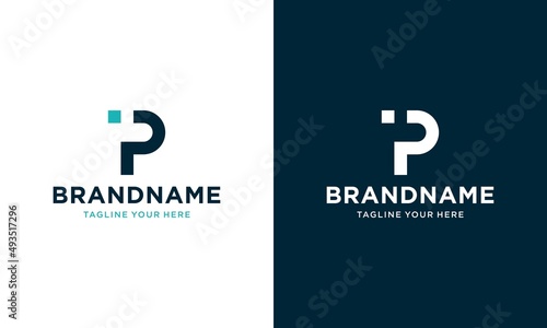 Letter P and I Logo Luxury Linear design vector template. Logotype Type Symbol Character. photo