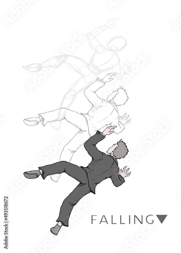 Falling man illustration