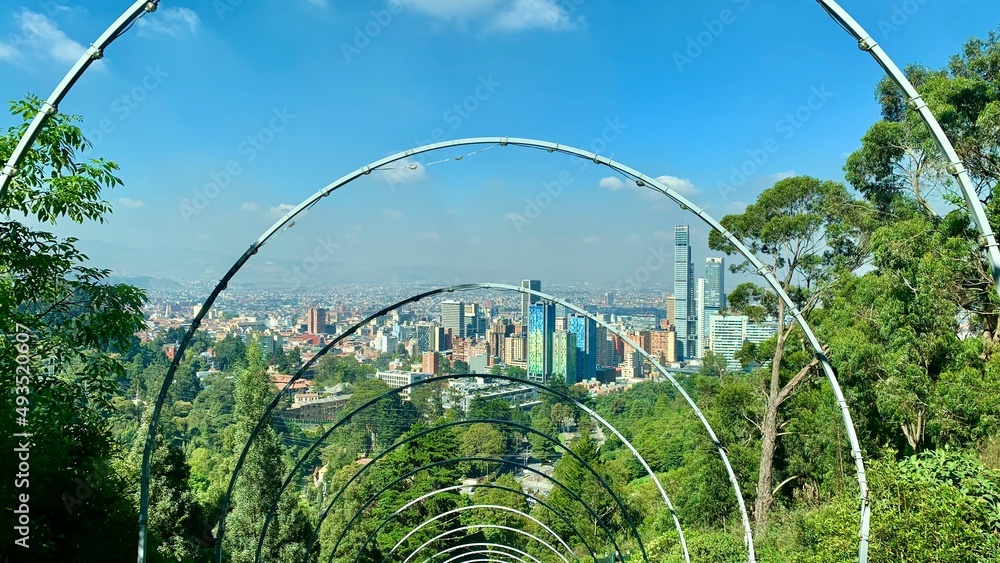 view of the city of bogotá from monserrate