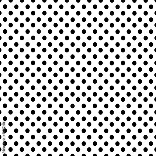 Black circle simple pattern , Easy dot pattern , black and white background.